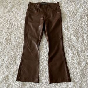 Veronica Beard Brown Leather Pants